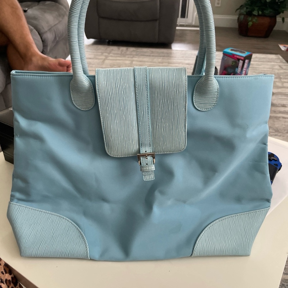 Dove Brand Tote Purse Handbag Blue Vintage